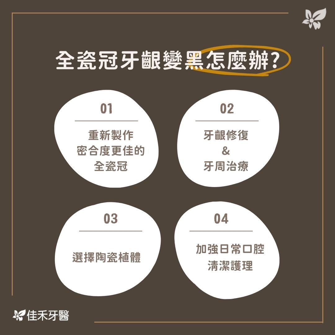 全瓷冠牙齦變黑怎麼辦